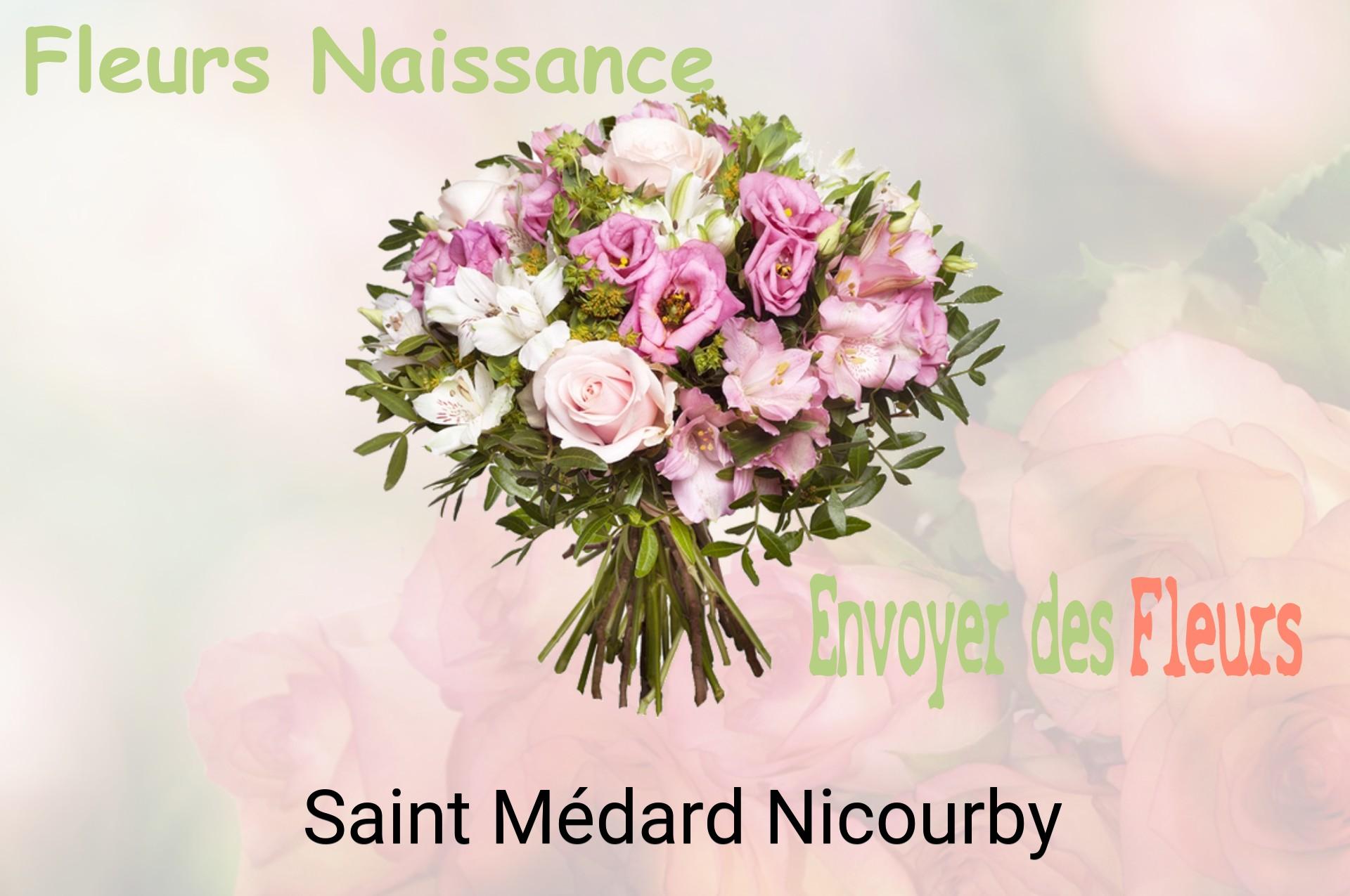 Bouquet de fleurs de naissance livré à Saint-Médard-Nicourby